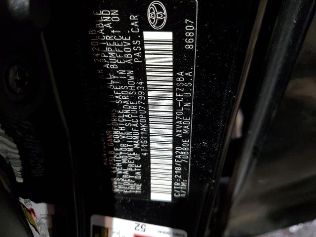 4T1G11AK0PU779934 - 2023 TOYOTA CAMRY SE NIGHT SHADE BLACK photo 13