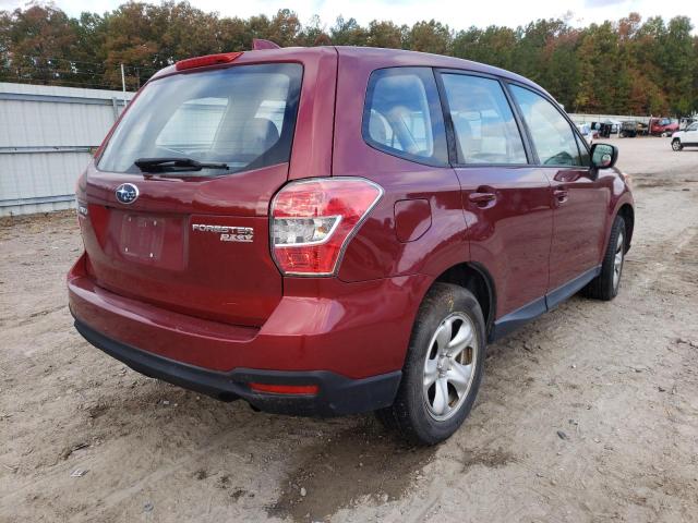 JF2SJAACXGH557399 - 2016 SUBARU FORESTER 2.5I BURGUNDY photo 4