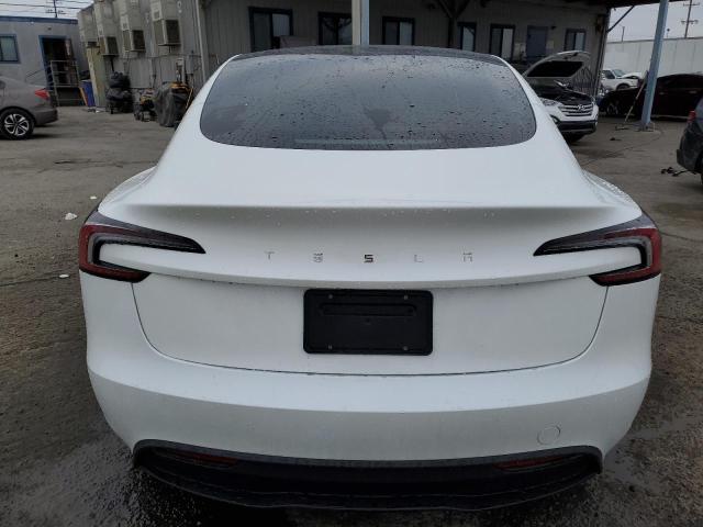 5YJ3E1EA7SF893875 - 2025 TESLA MODEL 3 WHITE photo 6
