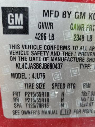 KL4CJASB8JB680437 - 2018 BUICK ENCORE PREFERRED 红色 照片 13