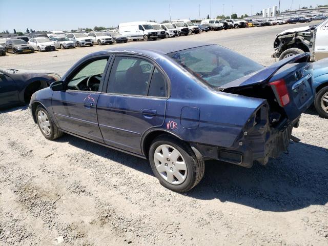 2HGES26852H586719 - 2002 HONDA CIVIC EX BLUE photo 2