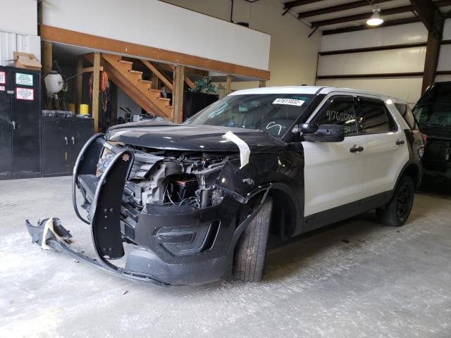 1FM5K8AR6HGA77482 - 2017 FORD EXPLORER POLICE INTERCEPTOR TWO TONE photo 2