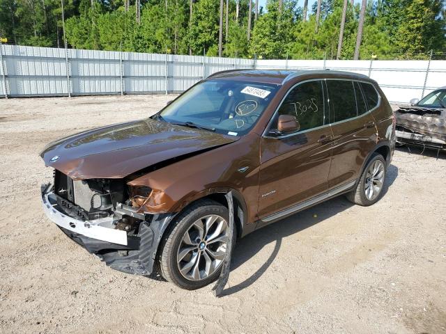 5UXWZ7C35H0V88325 - 2017 BMW X3 SDRIVE28I BROWN photo 1