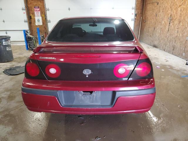 2G1WF52E259315645 - 2005 CHEVROLET IMPALA BURGUNDY photo 6