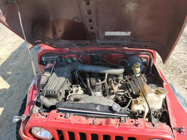 1J4FY19S6VP521732 - 1997 JEEP WRANGLER / SPORT RED photo 11