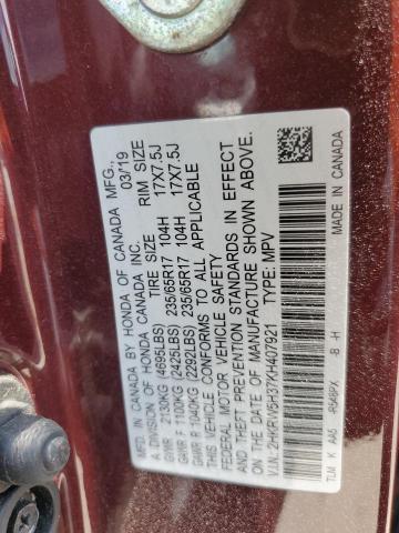 2HKRW5H37KH407921 - 2019 HONDA CR-V LX BURGUNDY photo 14
