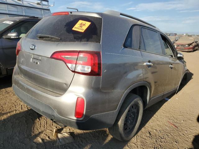 5XYKTDA73FG594122 - 2015 KIA SORENTO LX GRAY photo 3