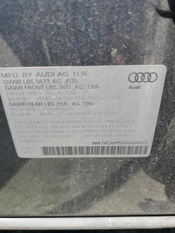 WA1VCAFP5HA086025 - 2017 AUDI SQ5 PRESTIGE CHARCOAL photo 13