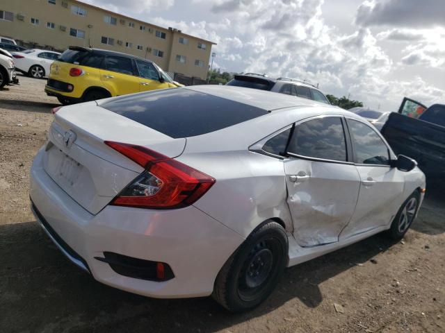 19XFC2F64KE027589 - 2019 HONDA CIVIC LX WHITE photo 3