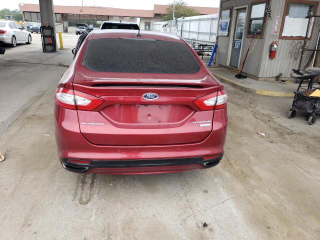 3FA6P0K90FR290952 - 2015 FORD FUSION TITANIUM RED photo 6