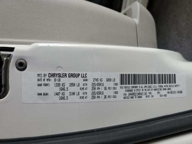 2A4RR5D19AR421102 - 2010 CHRYSLER TOWN & COU TOURING WHITE photo 12