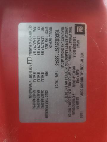 1GCGG25V871158648 - 2007 CHEVROLET EXPRESS CA RED photo 10