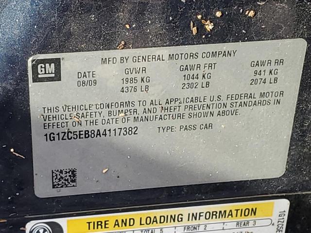 1G1ZC5EB8A4117382 - 2010 CHEVROLET MALIBU 1LT 蓝色 照片 12