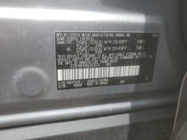 2T3P1RFV9RC463574 - 2024 TOYOTA RAV4 XLE SILVER photo 13