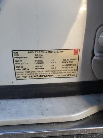 5YJSA1CP9DFP21848 - 2013 TESLA MODEL S 白色 照片 12