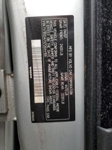 YV1RS547X72644166 - 2007 VOLVO S60 T5 SILVER photo 12