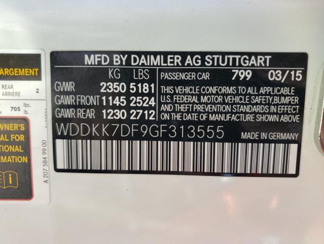 WDDKK7DF9GF313555 - 2016 MERCEDES-BENZ E 550 WHITE photo 12