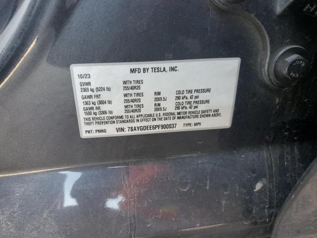 7SAYGDEE6PF900037 - 2023 TESLA MODEL Y 石墨色 照片 12
