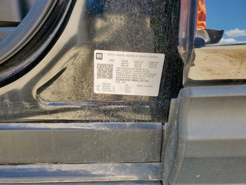 2GNAXHEV8N6136708 - 2022 CHEVROLET EQUINOX LS BLACK photo 13