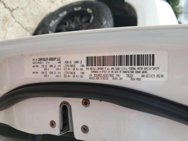 3C6UR5DL4EG217652 - 2014 RAM 2500 SLT WHITE photo 12