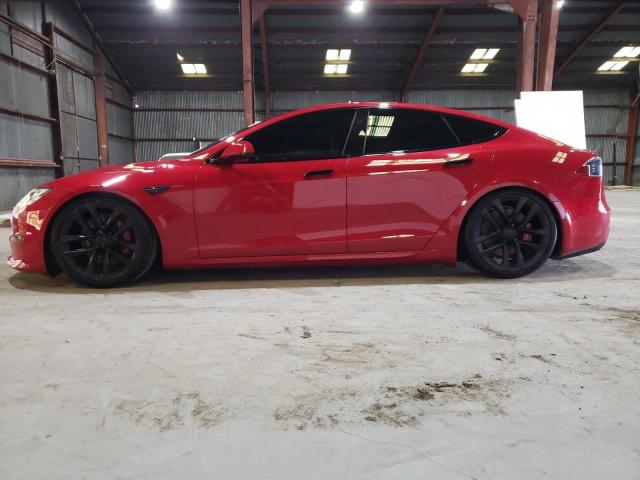5YJSA1E69MF446924 - 2021 TESLA MODEL S Rojo foto 3