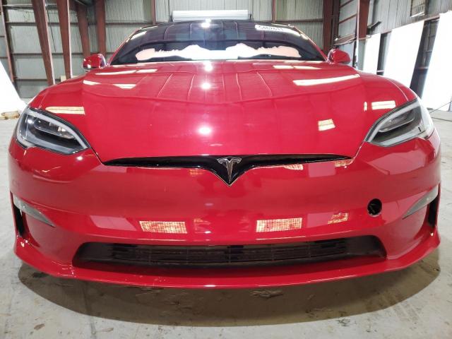 5YJSA1E69MF446924 - 2021 TESLA MODEL S Rojo foto 4