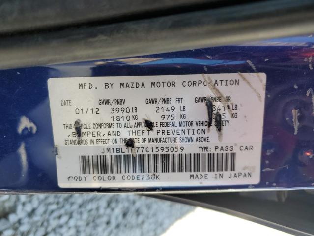 JM1BL1L77C1593059 - 2012 MAZDA 3 I BLUE photo 12