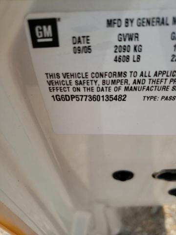 1G6DP577360135482 - 2006 CADILLAC CTS HI FEATURE V6 WHITE photo 12