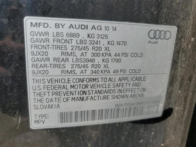WA1DGAFE5FD009309 - 2015 AUDI Q7 PRESTIGE 黑色 照片 12