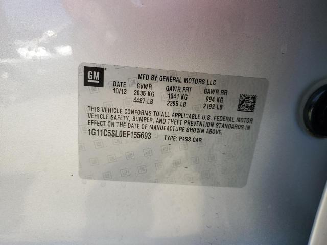 1G11C5SL0EF155693 - 2014 CHEVROLET MALIBU 1LT SILVER photo 12