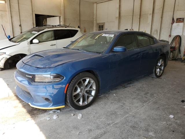 2C3CDXHG0NH232519 - 2022 DODGE CHARGER GT BLUE photo 1