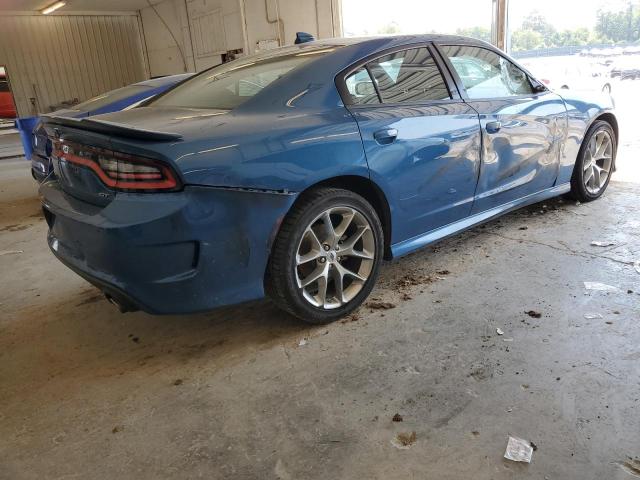 2C3CDXHG0NH232519 - 2022 DODGE CHARGER GT BLUE photo 3