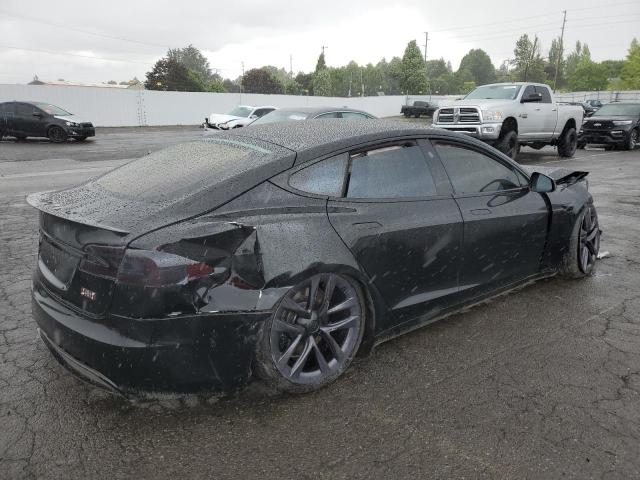5YJSA1E65MF437217 - 2021 TESLA MODEL S BLACK photo 3