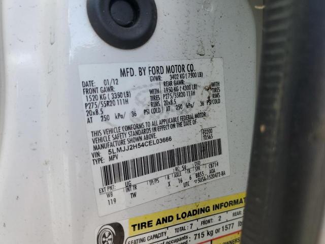 5LMJJ2H54CEL03666 - 2012 LINCOLN NAVIGATOR WHITE photo 13