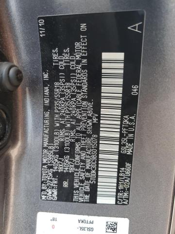 5TDDK3DC9BS015078 - 2011 TOYOTA SIENNA XLE 灰色 照片 13