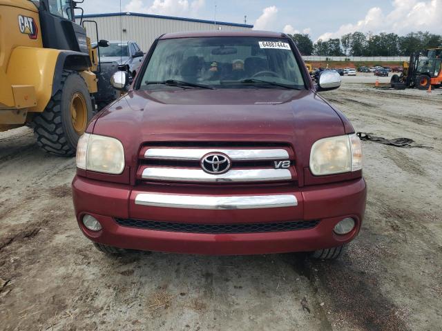 5TBDT44126S544307 - 2006 TOYOTA TUNDRA DOUBLE CAB SR5 BURGUNDY photo 5