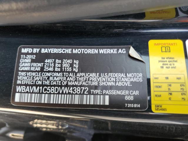 WBAVM1C58DVW43872 - 2013 BMW X1 SDRIVE28I BLUE photo 12