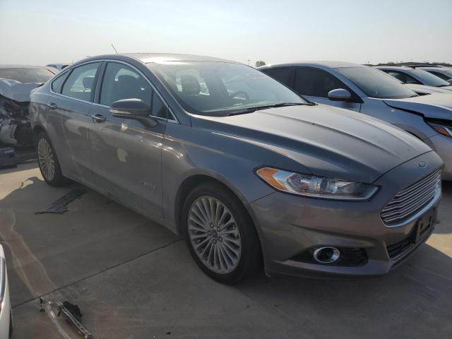 3FA6P0RU5ER374063 - 2014 FORD FUSION TITANIUM HEV GRAY photo 4