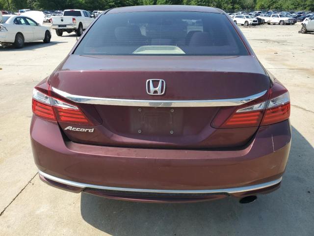 1HGCR2F33GA020622 - 2016 HONDA ACCORD LX BURGUNDY photo 6