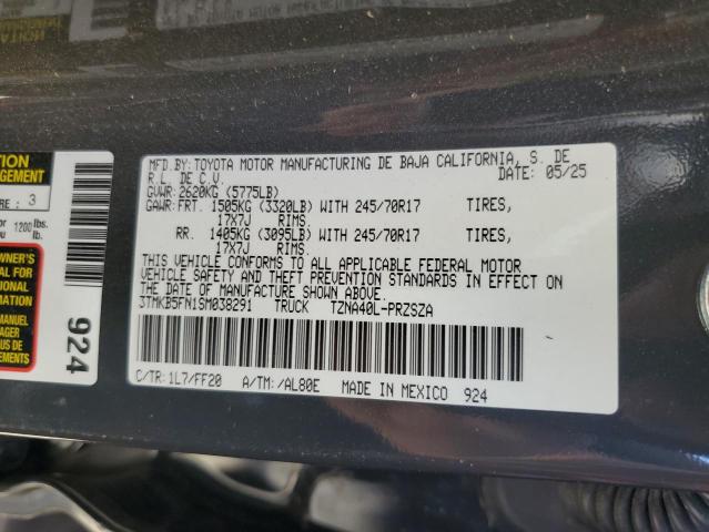 3TMKB5FN1SM038291 - 2025 TOYOTA TACOMA DOUBLE CAB GRAY photo 12