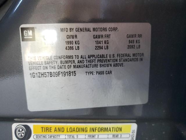 1G1ZH57B09F191815 - 2009 CHEVROLET MALIBU 1LT 灰色 照片 12