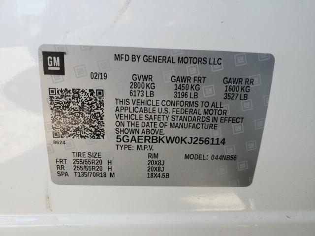 5GAERBKW0KJ256114 - 2019 BUICK ENCLAVE ESSENCE WHITE photo 13