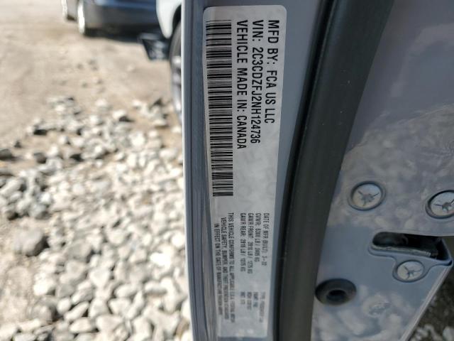 2C3CDZFJ2NH124736 - 2022 DODGE CHALLENGER R/T SCAT PACK GRAY photo 13