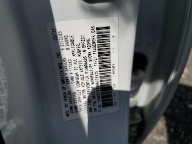 1HGCR3F8XHA035525 - 2017 HONDA ACCORD EXL WHITE photo 12