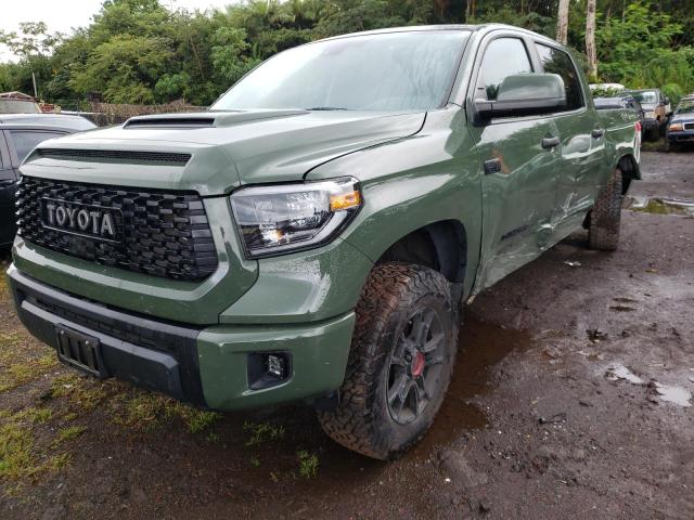 5TFDY5F14LX920717 - 2020 TOYOTA TUNDRA CREWMAX SR5 GREEN photo 1