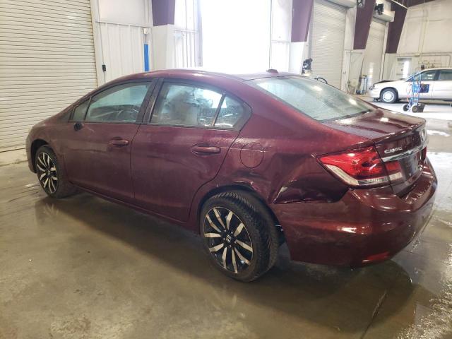 2HGFB2F90EH547912 - 2014 HONDA CIVIC EXL მუქწითელი ფოტო 2