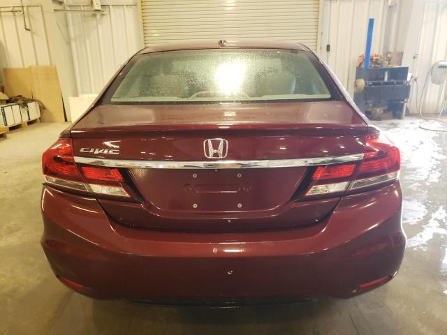 2HGFB2F90EH547912 - 2014 HONDA CIVIC EXL მუქწითელი ფოტო 6