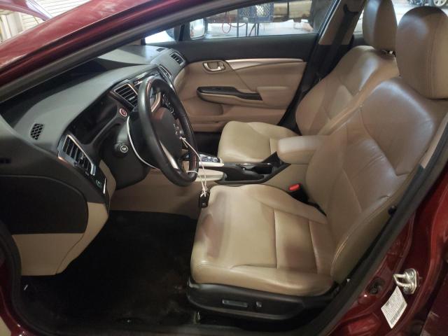 2HGFB2F90EH547912 - 2014 HONDA CIVIC EXL მუქწითელი ფოტო 7