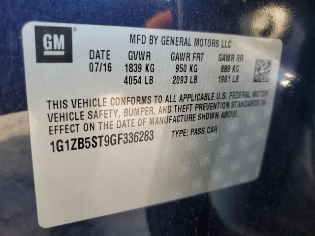 1G1ZB5ST9GF336283 - 2016 CHEVROLET MALIBU LS BLUE photo 12