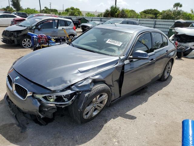 WBA8B9G34HNU53082 - 2017 BMW 330 I GRAY photo 1